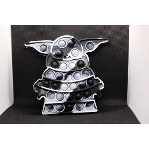 Baby Yoda Black, White and Gray Fidget Toy 9" Stress Relief